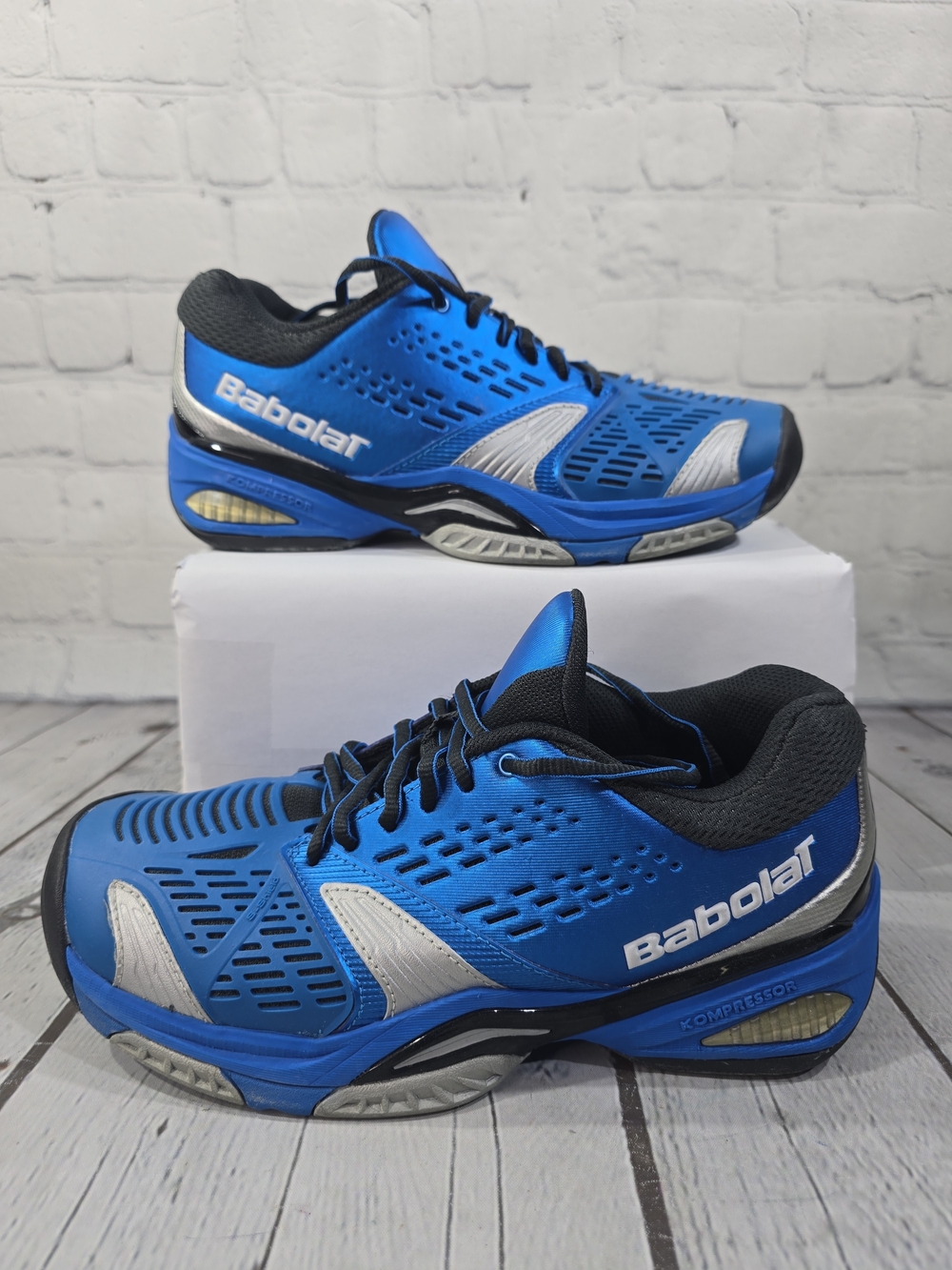 BABOLAT Men’s Blue Tennis Shoes 30S1206 US Size 6.5 Kompressor ERGO-MOTION K